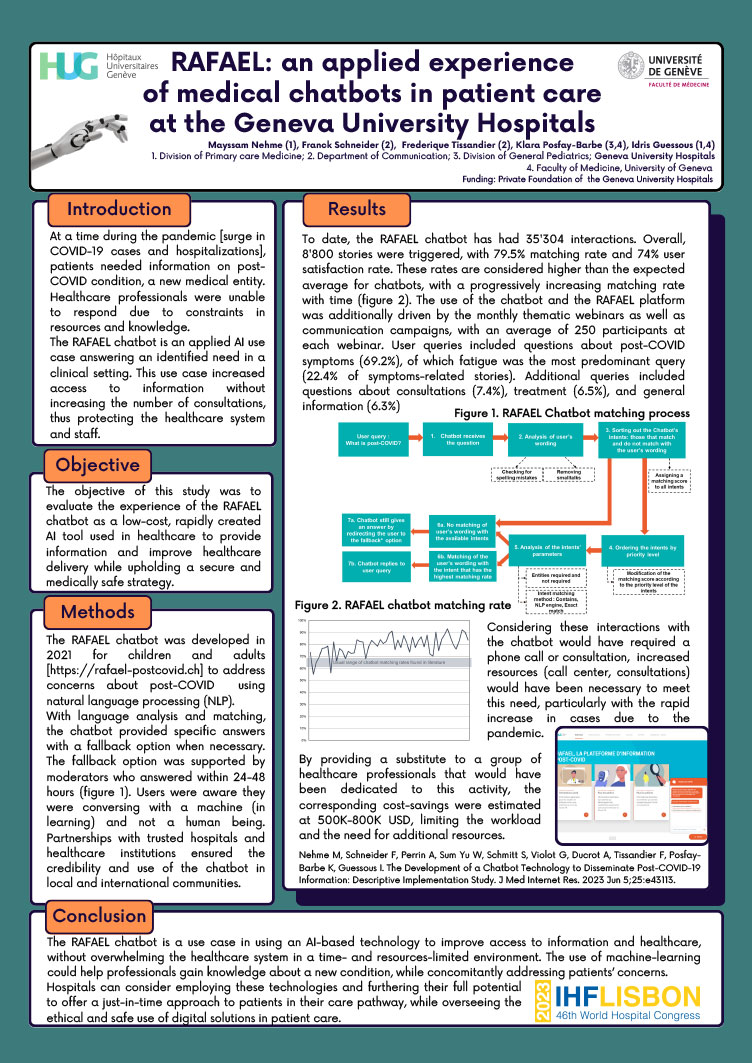 Chatbot RAFAEL - Prix du meilleur poster IHF